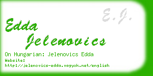 edda jelenovics business card